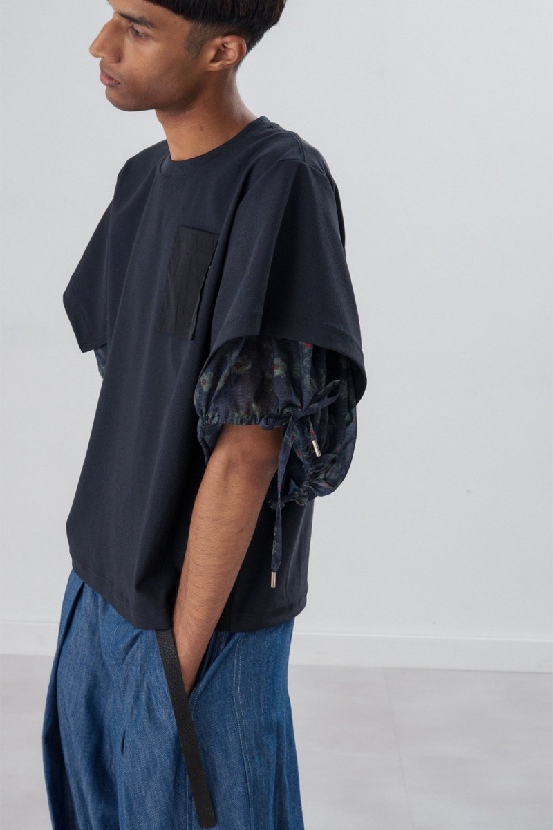 画像6: tactor gathered sleeve t-shirt (6)
