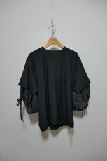 画像1: tactor gathered sleeve t-shirt (1)