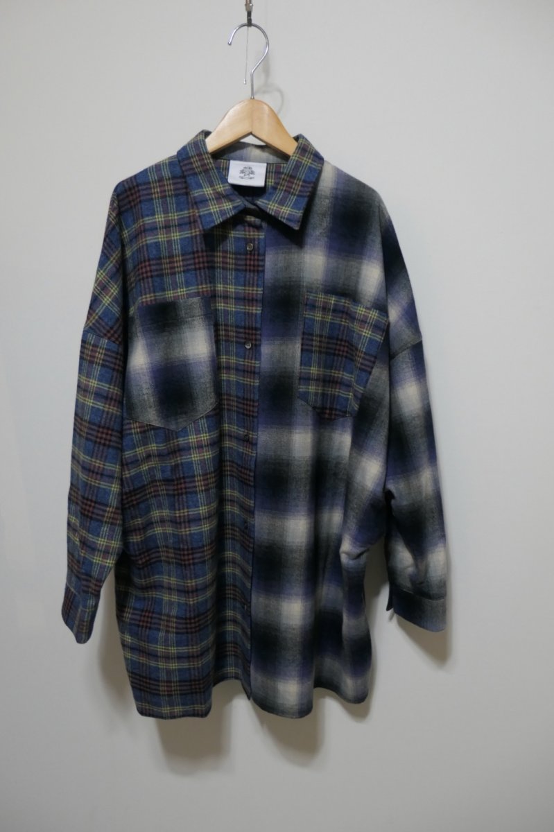 画像1: STOF Half flannel big shirt (1)