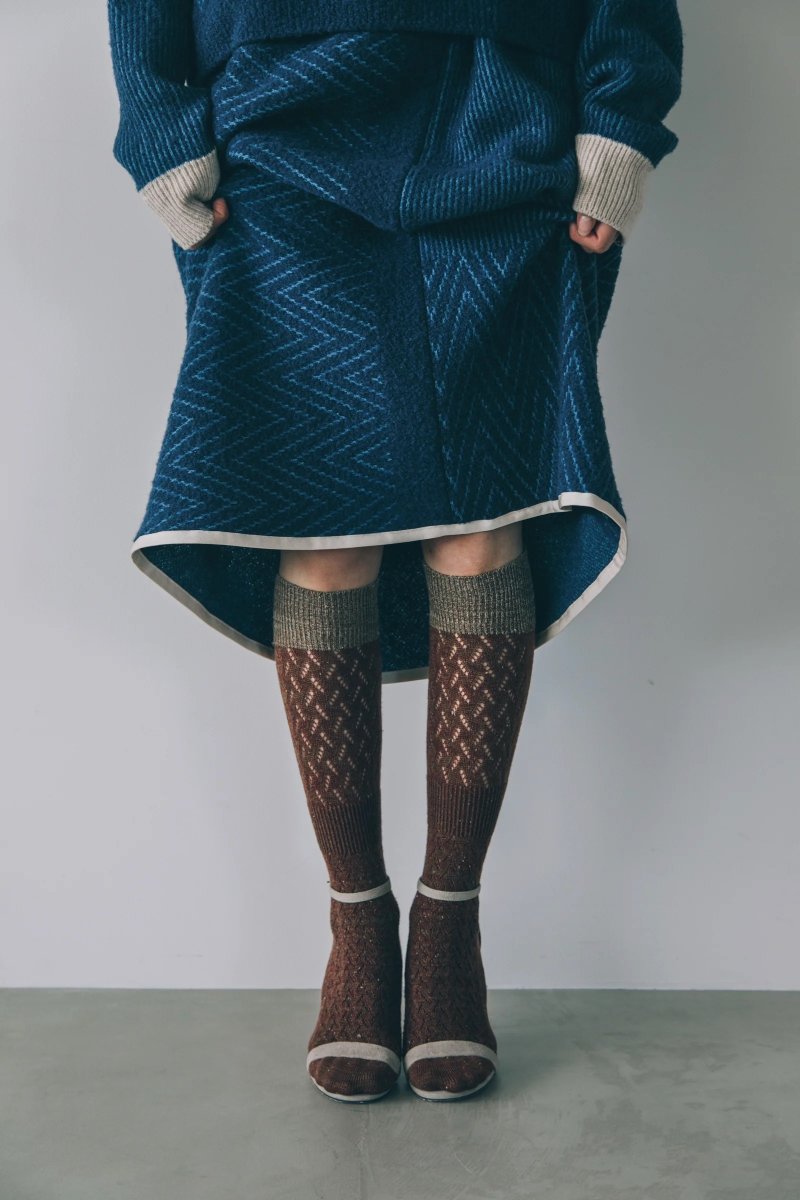 画像1: YUKI SHIMANE Loose&Fit Lace High-Socks (1)