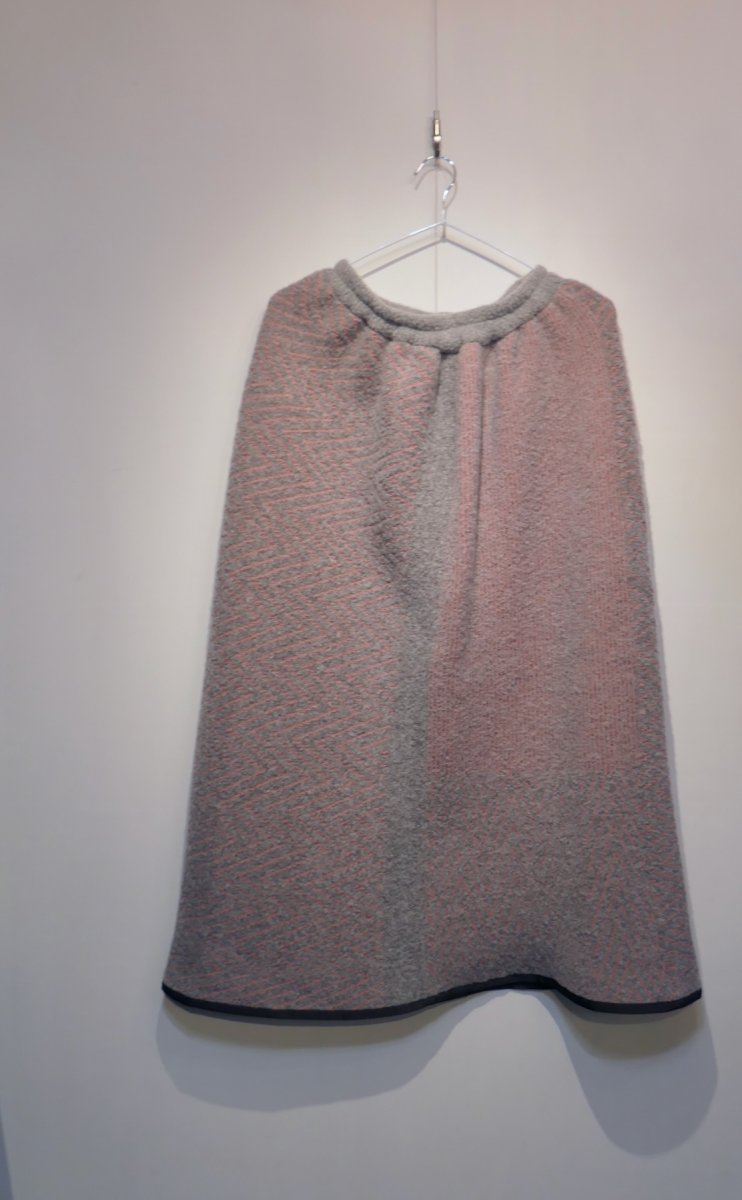 画像1: YUKI SHIMANE Chevron Jacquard Knit Skirt (1)