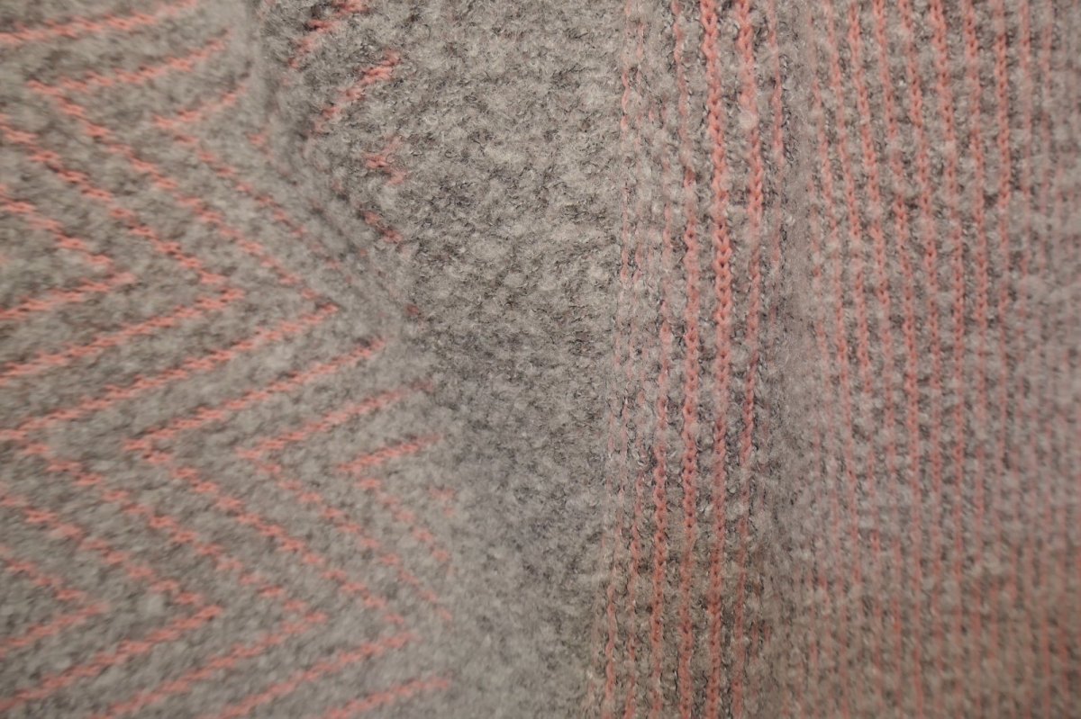 画像3: YUKI SHIMANE Chevron Jacquard Knit Skirt (3)