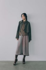 画像6: YUKI SHIMANE Chevron Jacquard Knit Skirt (6)