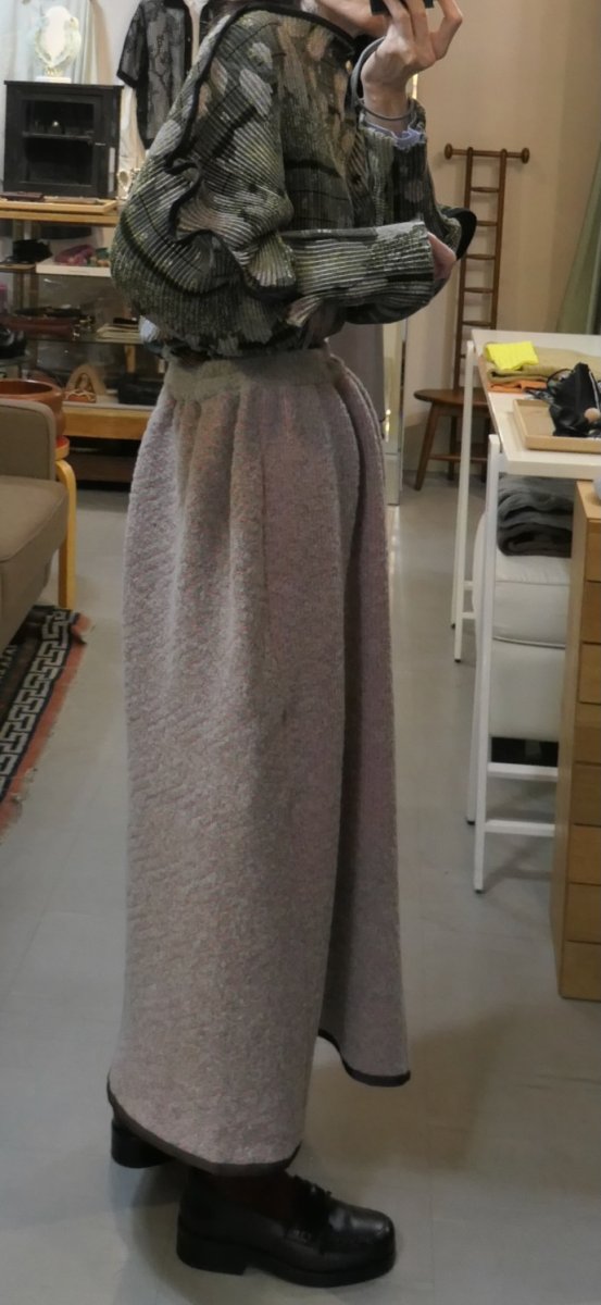 画像8: YUKI SHIMANE Chevron Jacquard Knit Skirt (8)
