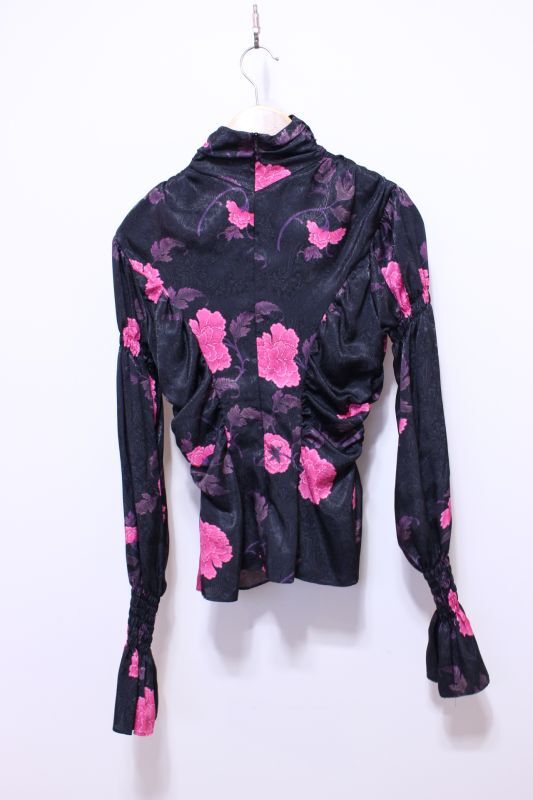 FETICO Floral print gatherer blouse - mousses