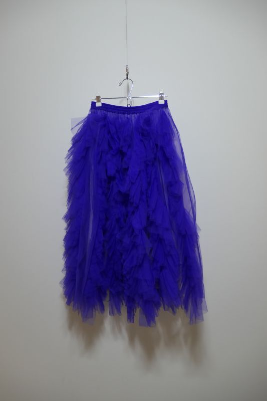 VIVIANO Ruffle Trimmed Tulle Skirt