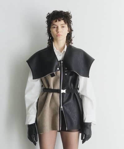 画像7: KISHIDAMIKI "borrow"shearling leather vest (7)