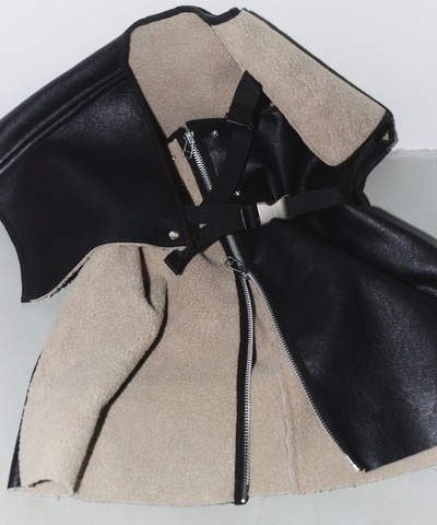 画像6: KISHIDAMIKI "borrow"shearling leather vest (6)