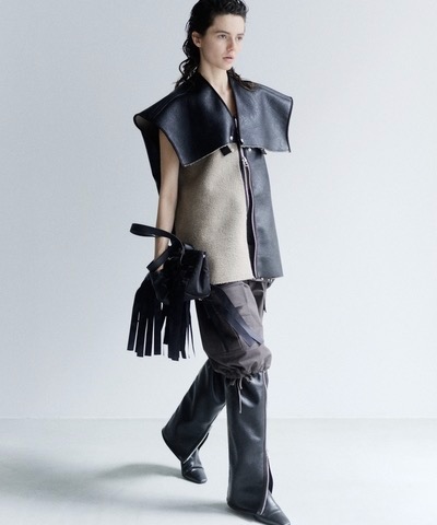 画像10: KISHIDAMIKI "borrow"shearling leather vest (10)