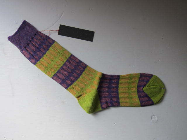 画像1: ayame' Wide stripy socks