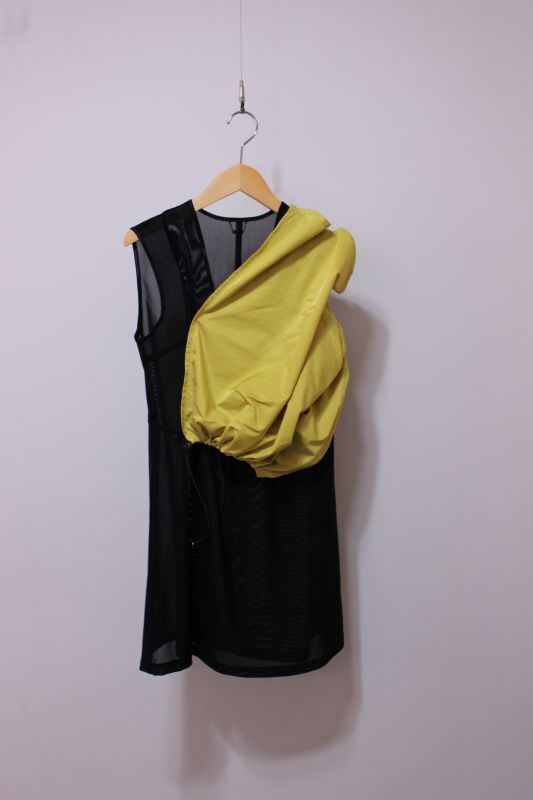 KISHIDAMIKI motif mesh mini dress