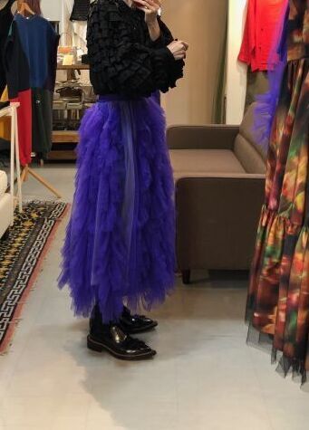 画像3: VIVIANO Ruffle Trimmed Tulle Skirt