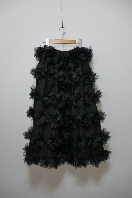 画像1: DREAM sister Jane Donna Ruffle Flower Midi Skirt