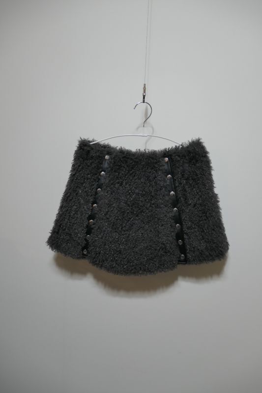 画像1: KISHIDAMIKI poodle fur mini skirt