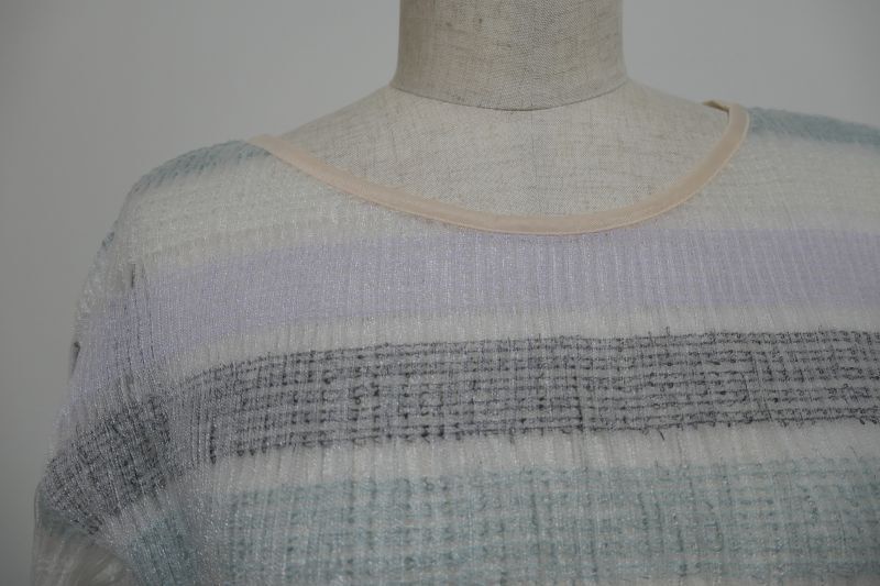 画像2: YUKI SHIMANE Shirring Border knit Pullover